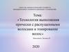 ВКР: Технология выполнения прически с распущенными волосами и тонирование волос