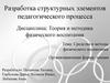 Разработка структурных элементов педагогического процесса