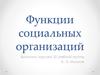 Функции социальных организаций