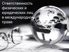 Ответственность физических и юридических лиц в международном праве