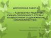 Разработка рецептуры ржано-пшеничного хлеба с повышенным содержанием микроэлементов