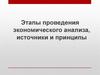Этапы проведения экономического анализа, источники и принципы