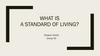 What is a standard of living