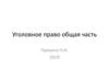 Уголовное право как отрасль права