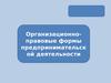Организационно-правовые формы предпринимательской деятельности