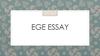 Structure of the essay