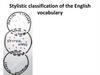 Stylistic classification of the English vocabulary