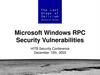 Microsoft Windows RPC Security Vulnerabilities