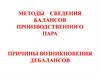 Методы сведения балансов производственного пара. Причины возникновения дебалансов