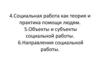 Социальная работа как теория и практика помощи людям