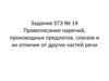 Правописание наречий, производных предлогов, союзов и их отличие от других частей речи. Задание ЕГЭ № 14