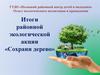 Итоги районной экологической акции «Сохрани дерево»