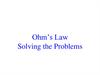 Ohm’s law solving the problems