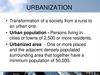 Urbanization. Urban and rural population of the world