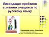 Ликвидация пробелов в знаниях учащихся по русскому языку