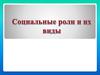 Виды социальных ролей