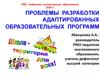Проблемы разработки адаптированных образовательных программ