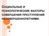 Социальные и психологические факторы совершения преступлений несовершеннолетними
